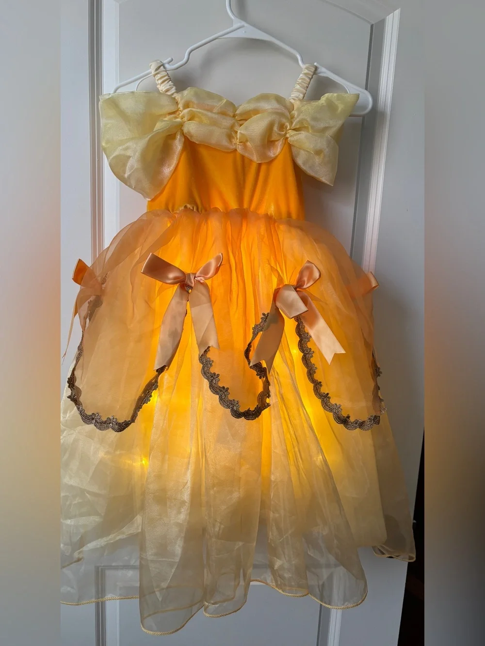 Princess Light-Up Yellow Girls' Costume Dress